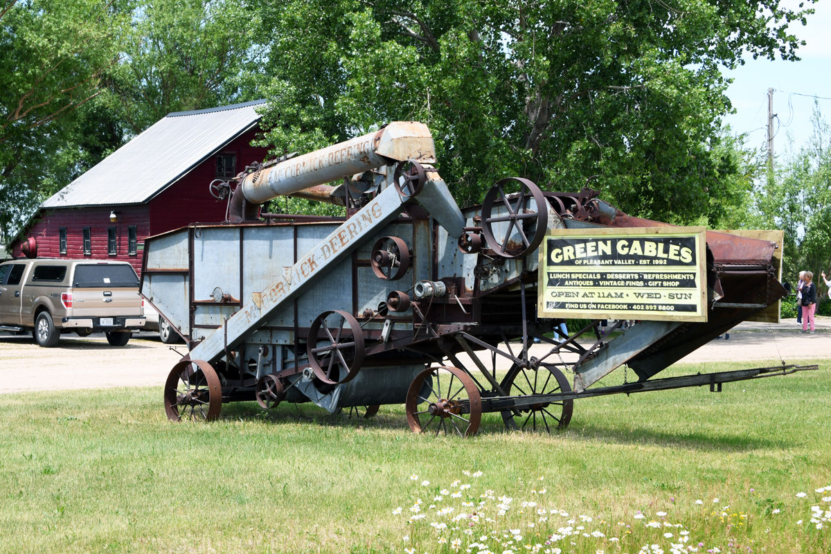 175 Old farm machinery was on display at the Green Gables Restaurant.JPG